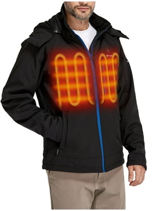 4XL Hardshell Heated Jacket for Men Soft Shell Warm Jacket