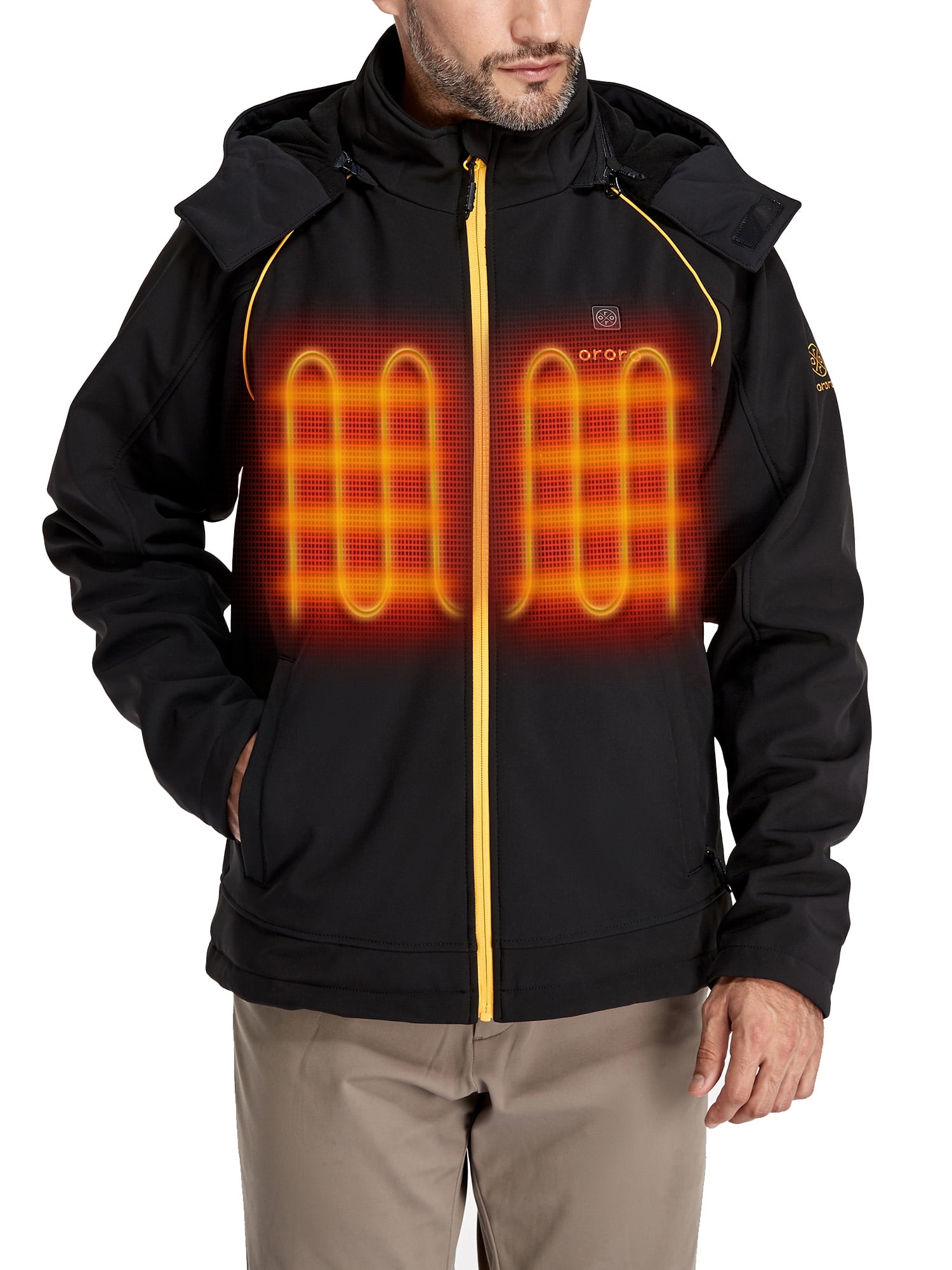 ORORO Men’s Heated Jacket with Battery, Heating Jacket with Removable