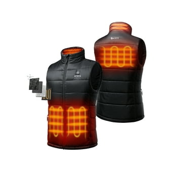ORORO Men's Heated Vest with Battery, Heating Vest for Hiking Skiing Outdoors (Black, L)