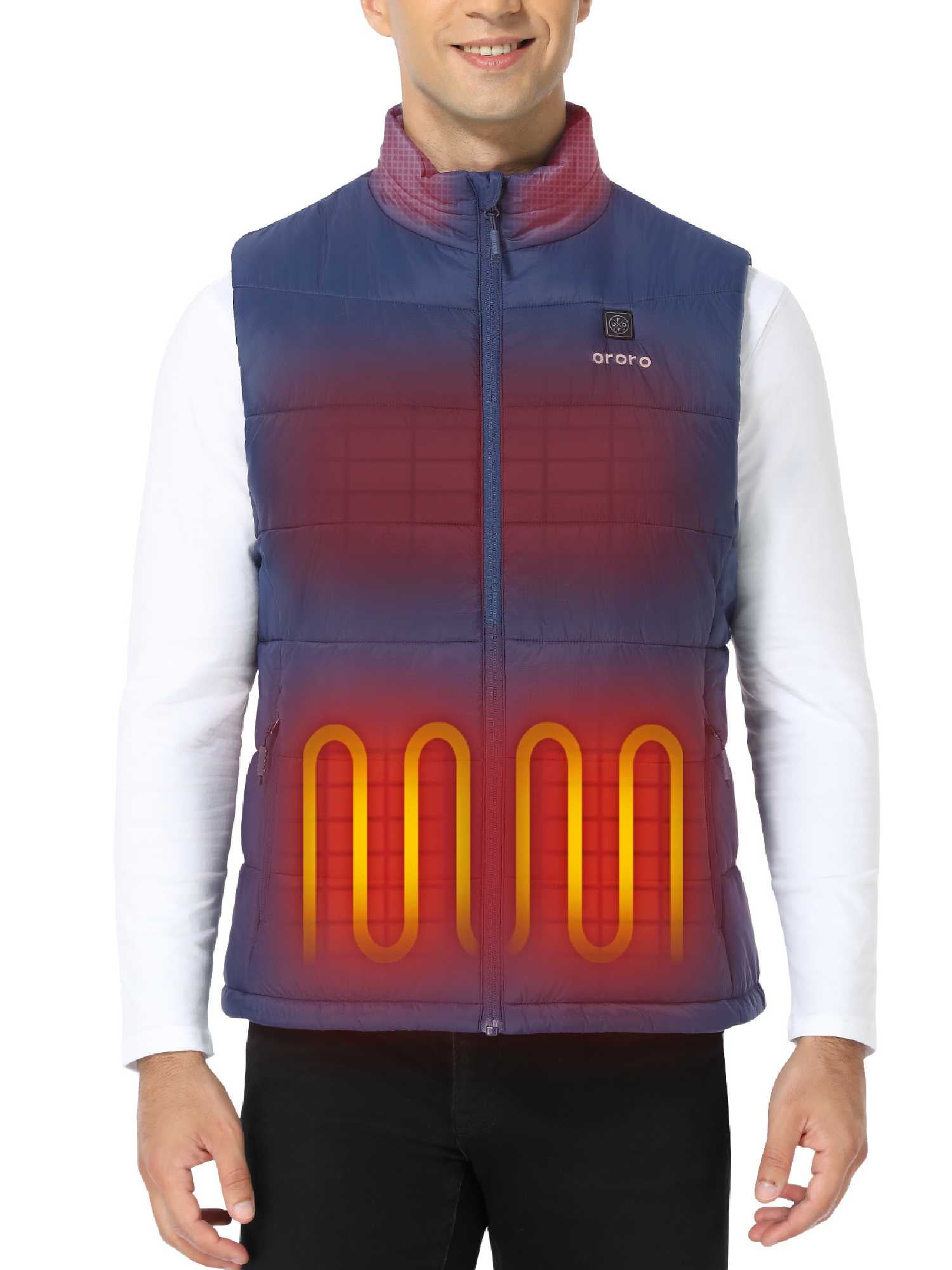 ORORO Men’s Heated Vest with Battery, Heating Vest for Hiking Skiing
