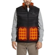 ORORO Mens Heated Vest with Battery, Heating Vest for Hiking Skiing Outdoors Neutral Black, S