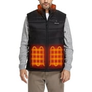ORORO Mens Heated Vest with Battery, Heating Vest for Hiking Skiing Outdoors Neutral Black, XL