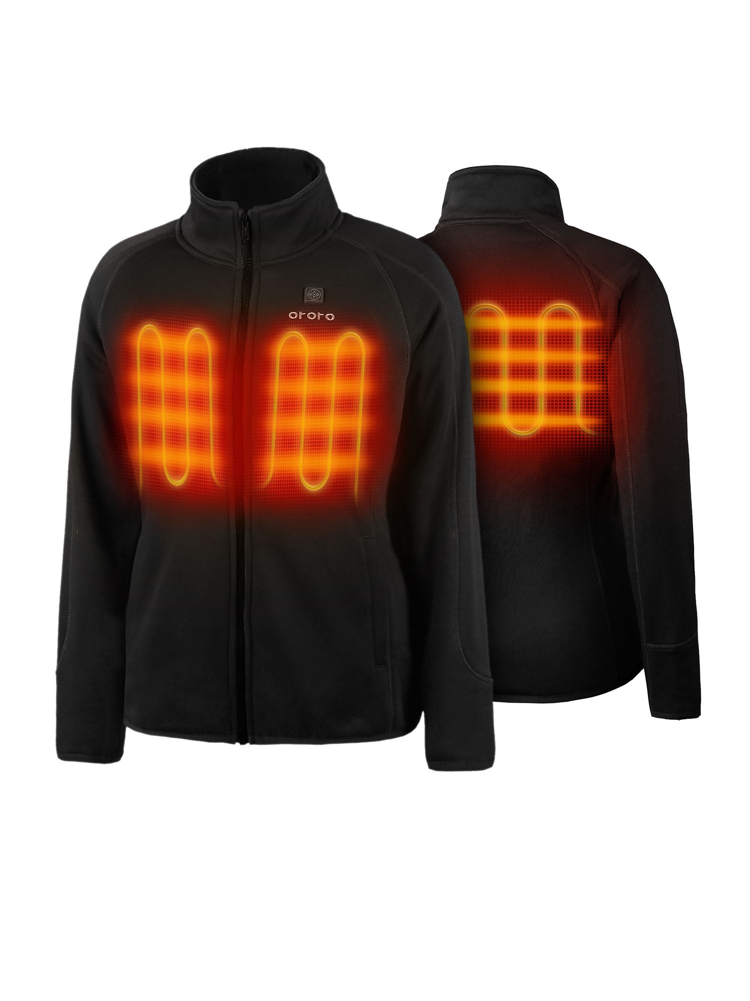 ORORO Women's FullZip Heated Fleece Jacket with Battery, Fleece Heated Jacket for Winter