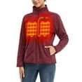 thumbnail image 1 of ORORO Women's Heated Full-zip Fleece Jacket with Battery Pack (Maroon,S), 1 of 10