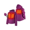 thumbnail image 1 of ORORO Women's Heated Jacket With Battery Pack and Detachable Hood (Purple,S), 1 of 7