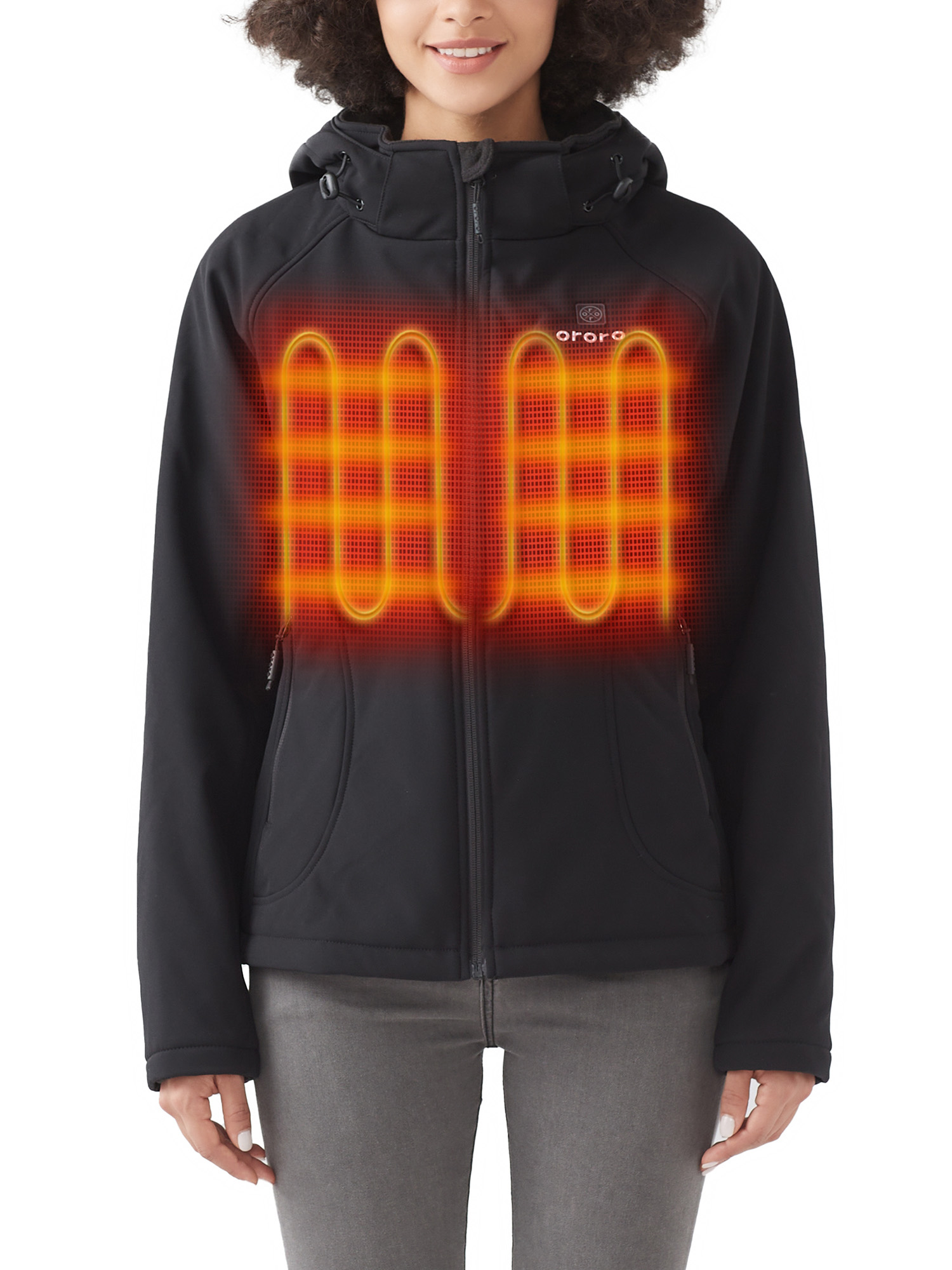 ORORO Women's Heated JacketFull Zip Fleece Jacket with Battery Pack
