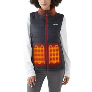 Conqueco Women's Slim Fit Heated Hoodie Jacket-Orange&Black – CONQUECO