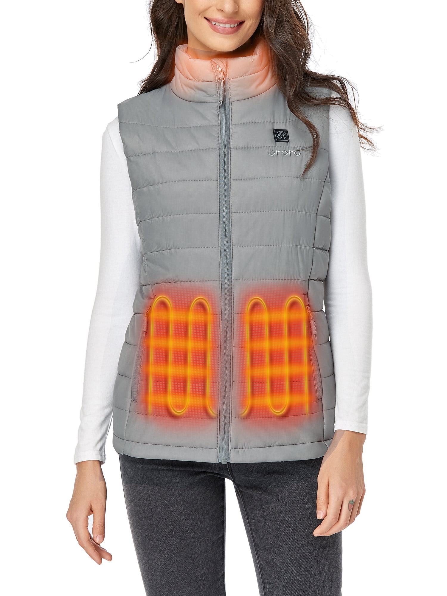 ORORO Women's Heated Vest with Battery, Heating Vest for Hiking Skiing