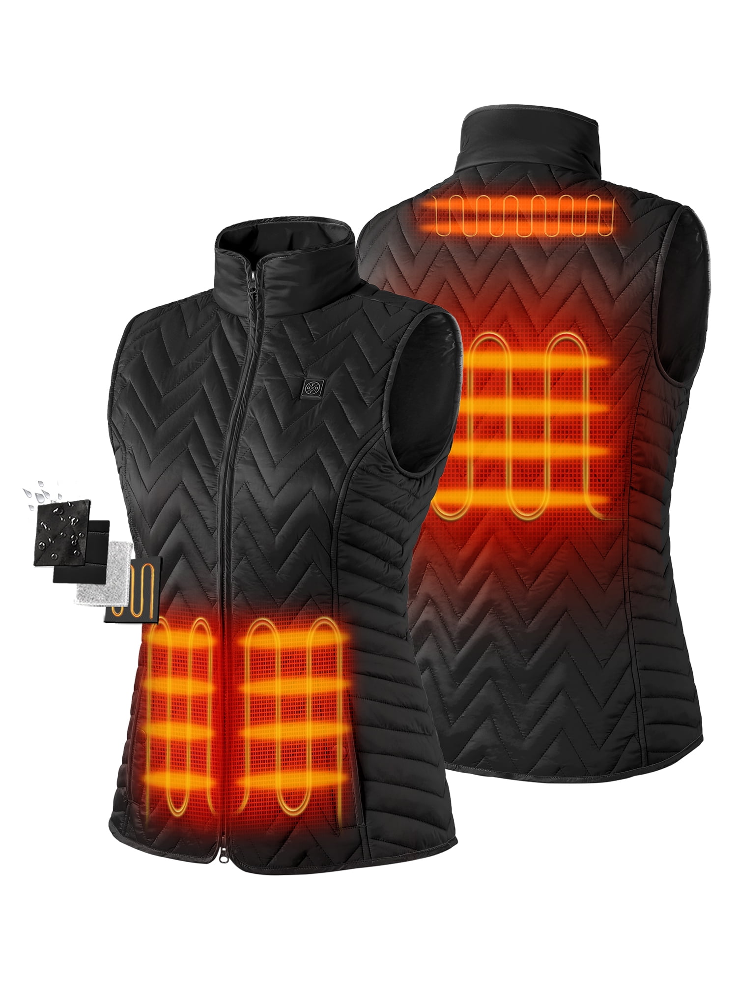 ORORO Women's Quilted Heated Vest with Battery, Lightweight Heated