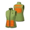 thumbnail image 1 of ORORO Women's Quilted Heated Vest with Battery, Lightweight Heated Chevron Quilted Vest(Green, L), 1 of 9