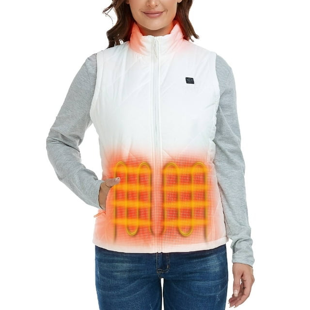 ORORO Women's Quilted Heated Vest with Battery, Lightweight Heating