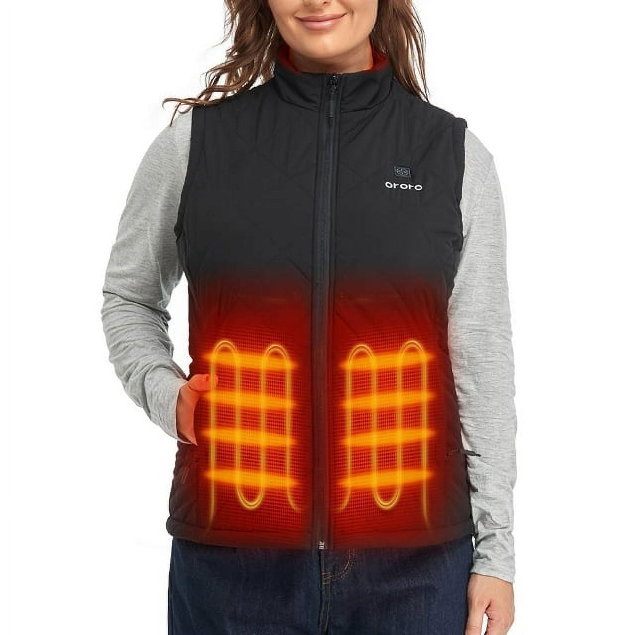 ORORO Women‘s Quilted Heated Vest with Battery, Lightweight Heating