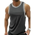 thumbnail image 1 of ORQ Men Athletics Sleeveless Undershirts Basic Round Neck Tank Tops, 1 of 2