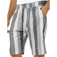 thumbnail image 1 of ORQ Men Casual Printed Drawstring Elastic Waist Beach Pocket Capri Pant, 1 of 5