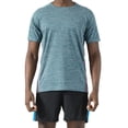 thumbnail image 1 of ORQ Men Melange Jersey Round Neck Thin Summer Athletics T-Shirts, 1 of 5