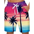 thumbnail image 1 of ORQ Men Summer Pocket Print Loose Casual Sport Shorts, 1 of 6