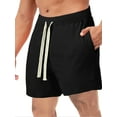 thumbnail image 1 of ORQ Men's Loose Pockets Drawstring Solid Casual Sport Short Pant, 1 of 6