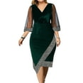 thumbnail image 1 of ORQ Women Oversized Velvet Irregular Silver Edge See Through Mesh Dress, 1 of 4