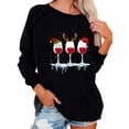thumbnail image 1 of ORQ Women Plus Size Christmas Printed Loose Crew Neck Long Sleeve Casual Pullover Top, 1 of 4