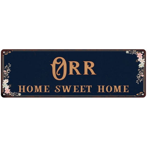 ORR Home Sweet Home Victorian Look 8x24 Metal Sign 108240046013