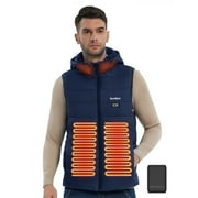 ORRNIKKO Heated Vest for Men - Detachable Heated Hood, Black M