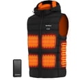 thumbnail image 1 of Eoyekli Men's Heated Outerwear Vest with Detachable Heated Hood Black XL, 1 of 7
