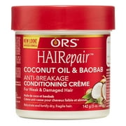 ORS Hairepair Coconut Oil Baobab Anti-Breakage Conditioning Creme, 5 Oz., Pack of 2