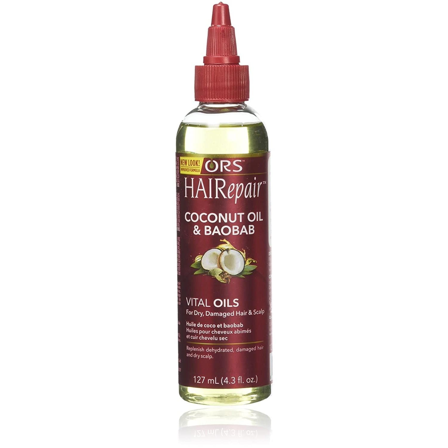 ORS Hairepair Coconut Oil and Baobab Vital Oils For Dry, Damaged Hair And Scalp, 4.3 Oz., Pack of 12