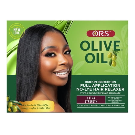 ORS Olive Oil Built-in Protection No-Lye Hair Relaxer, Extra Strength, 1 Application