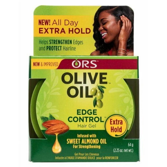 ORS Olive Oil Edge Control Extra Hold Hair Gel, 2.25 oz (3 pack) (Bundle)