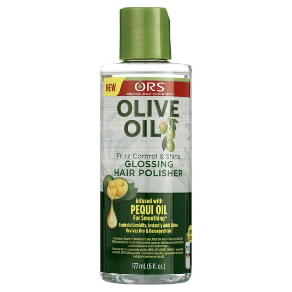 ORS Olive Oil Glossing Hair Polisher Oil with Pequi Oil for Smoothing, Frizz Control & Shine, 6 fl oz