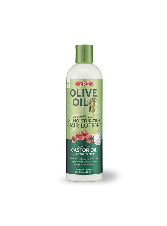 ORS Olive Oil Incredibly Rich Oil Moisturizing Hair Lotion, Strengthening, All Hair Types, 12.5 oz