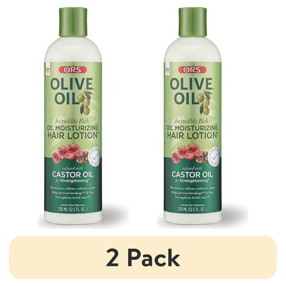 (2 pack) ORS Olive Oil Incredibly Rich Oil Moisturizing Hair Lotion, Strengthening, All Hair Types, 12.5 oz
