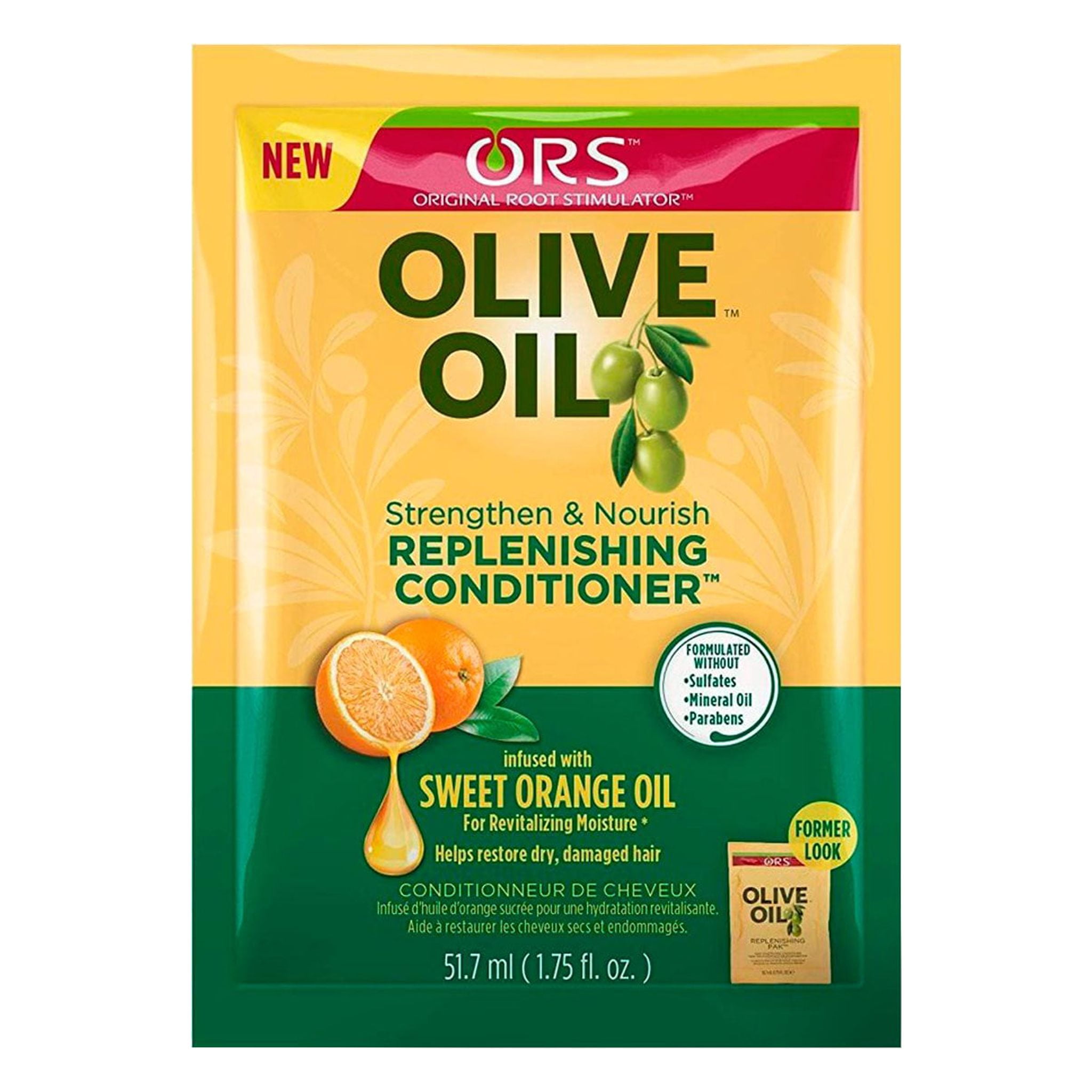 BEAUTY ENTERPRISES ORS Olive Oil Replenishing Conditioner 1.75oz., for All Hair Types, Moisturizes, Squeeze Packette