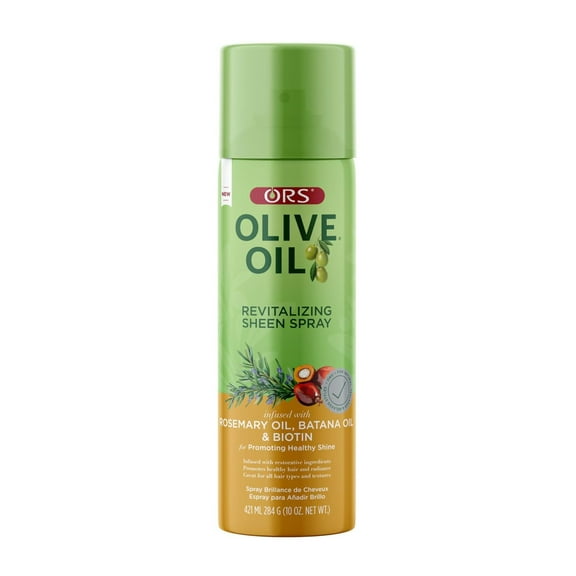 ORS Olive Oil Revitalizing Sheen Spray with Rosemary, Batana Oil Biotin  10 oz | Shine, Strength Nourishment
