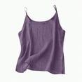 thumbnail image 1 of ORT Cotton Linen Tank Tops for Women Casual Summer Gauze Shirt Basic Sleeveless Layering Camisoles Beach Vacation Clothes(Dark Purple,5XL), 1 of 7
