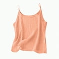 thumbnail image 1 of ORT Cotton Linen Tank Tops for Women Casual Summer Gauze Shirt Basic Sleeveless Layering Camisoles Beach Vacation Clothes(Orange,5XL), 1 of 7