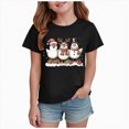 thumbnail image 1 of ORT Girl Boy Christmas Shirt Funny Xmas Graphic Tee Shirt Xmas Short Sleeve Holiday Tops, 1 of 6