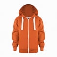 thumbnail image 1 of ORT Girls Boys Full Zip Hoodie Casual Long Sleeve Sweatshirts Cute Jackets with Pockets(Orange-01,11-12 Y), 1 of 7