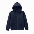 thumbnail image 1 of ORT Kids Child Toddler Baby Boys Girls Solid Long Sleeve Patchwork Hooded Sweatshirt Children Place Boys Hoodie(Navy,8-9 Y), 1 of 6