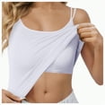 thumbnail image 1 of ORT Tank Tops for Women Built in Bra High Neck Racerback Shelf Bra Summer Cami Yoga Shirts Sleeveless Undershirt(Z03-Silver,S), 1 of 4