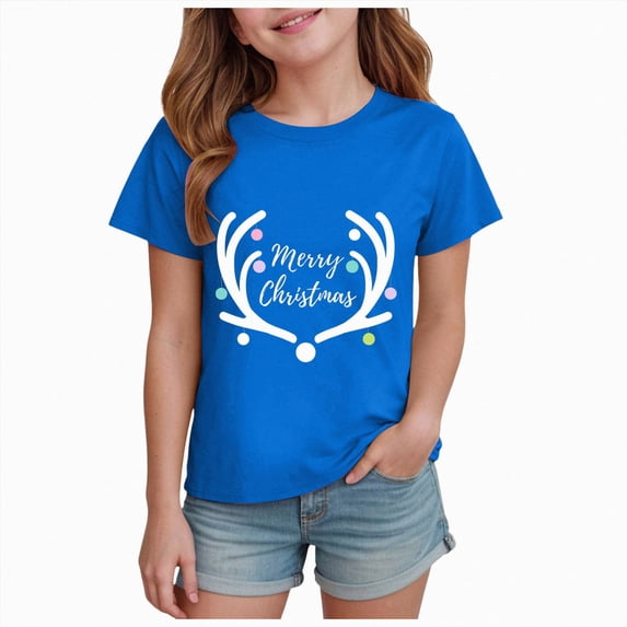 ORT Toddler Christmas Shirt Baby Boy Girl Xmas Graphic Tshirt Funny Tee Tops Kids Fall Holiday Clothes