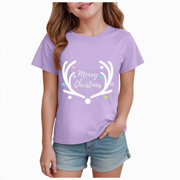ORT Toddler Christmas Shirt Baby Boy Girl Xmas Graphic Tshirt Funny Tee Tops Kids Fall Holiday Clothes