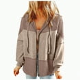 thumbnail image 1 of ORT Women's Zip Up Hoodie Sweatshirt Casual Long Sleeve Jacket Sweater with Pockets(Brown,XL), 1 of 9