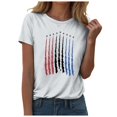 thumbnail image 1 of ORT Womens American Flag Shirt July 4th T-Shirt Graphic Tees Casual Short Sleeve Tee Top(Z1-White,XL), 1 of 5