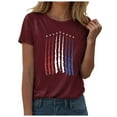 thumbnail image 1 of ORT Womens American Flag Shirt July 4th T-Shirt Graphic Tees Casual Short Sleeve Tee Top(Z1-,3XL), 1 of 5