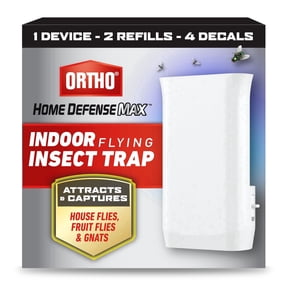 Ortho Home Defense Max Indoor Flying Insect Trap, 1 Plug-In and 2 Refills