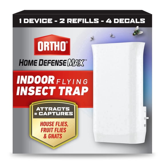 Ortho Home Defense Max Indoor Flying Insect Trap, 1 Plug-In and 2 Refills