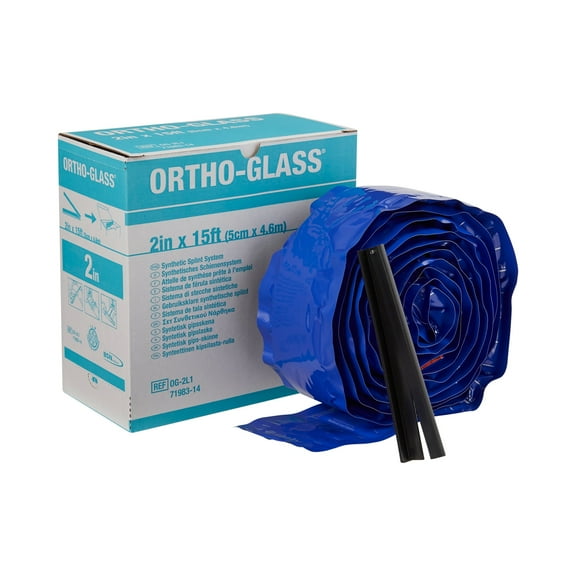 ORTHO-GLASS Padded Splint Roll 2" x 15' Fiberglass White OG-2L2, 1 Ct