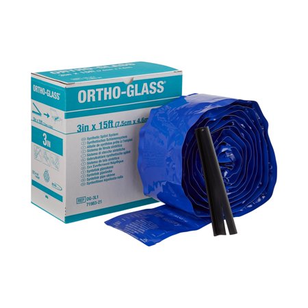 ORTHO-GLASS Padded Splint Roll 3" x 15' Fiberglass White OG-3L2, 1 Ct